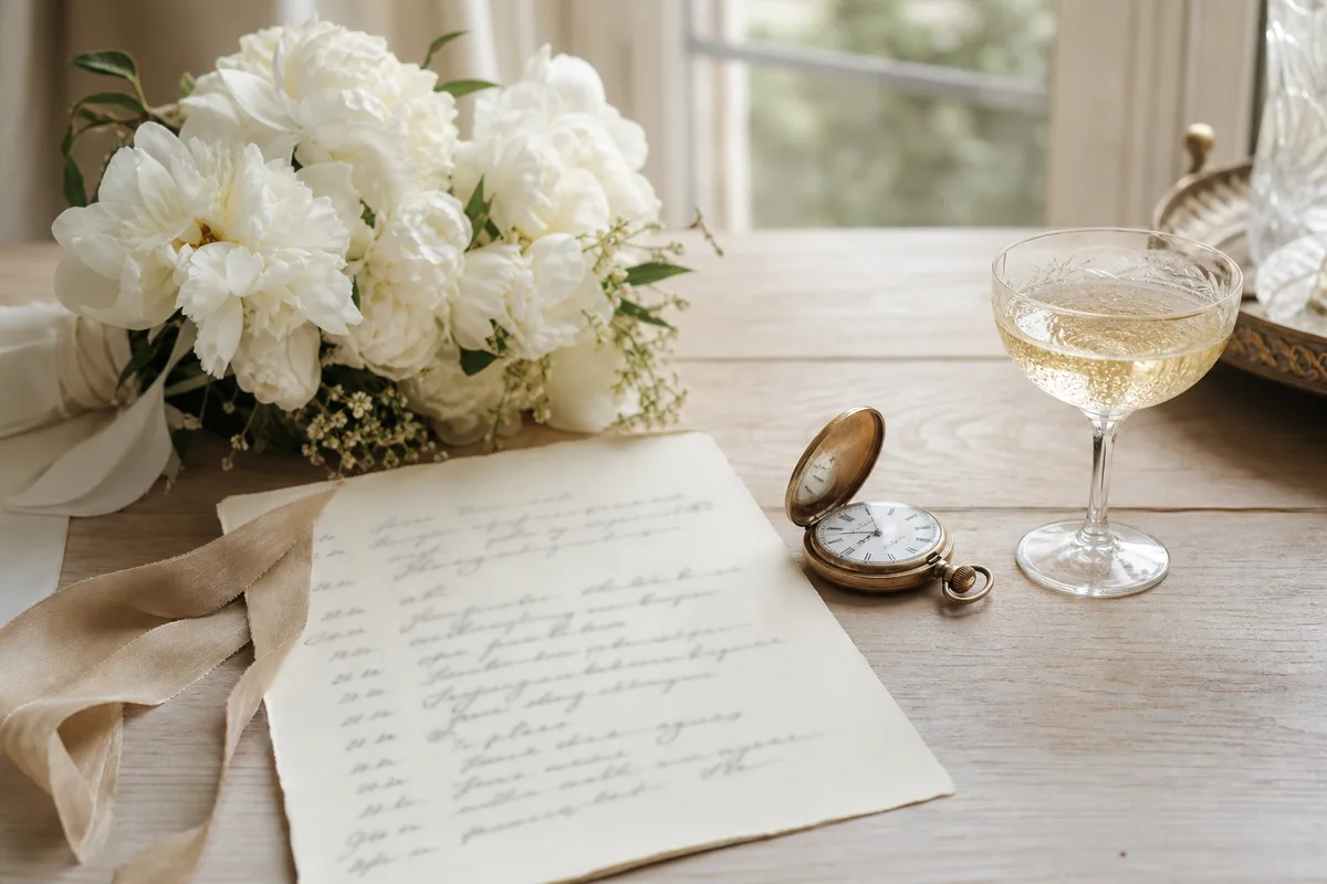 Déroulement d'une journée de mariage heure par heure
