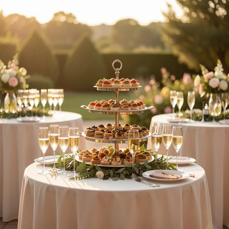 Idées vin d'honneur mariage : boissons, bouchées et organisation